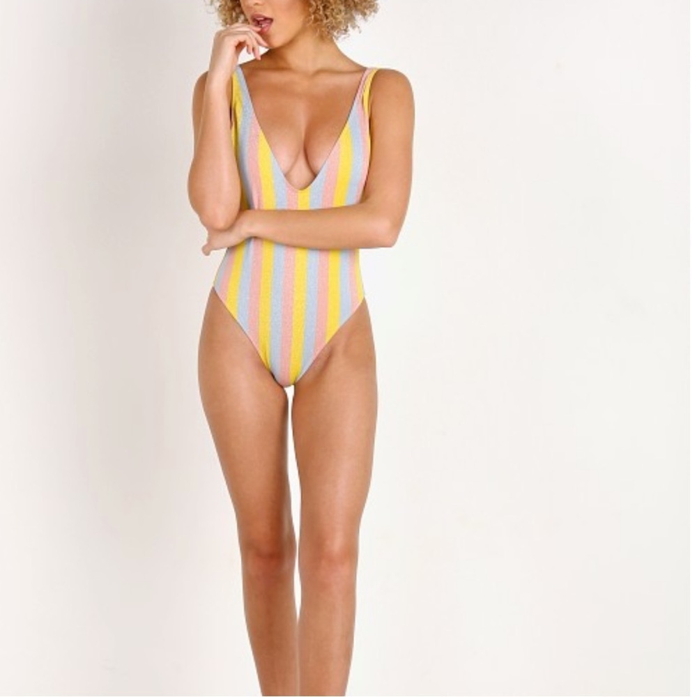 Solid & Striped The Michelle Maui Shimmer One-Piece Bathing Suit XS